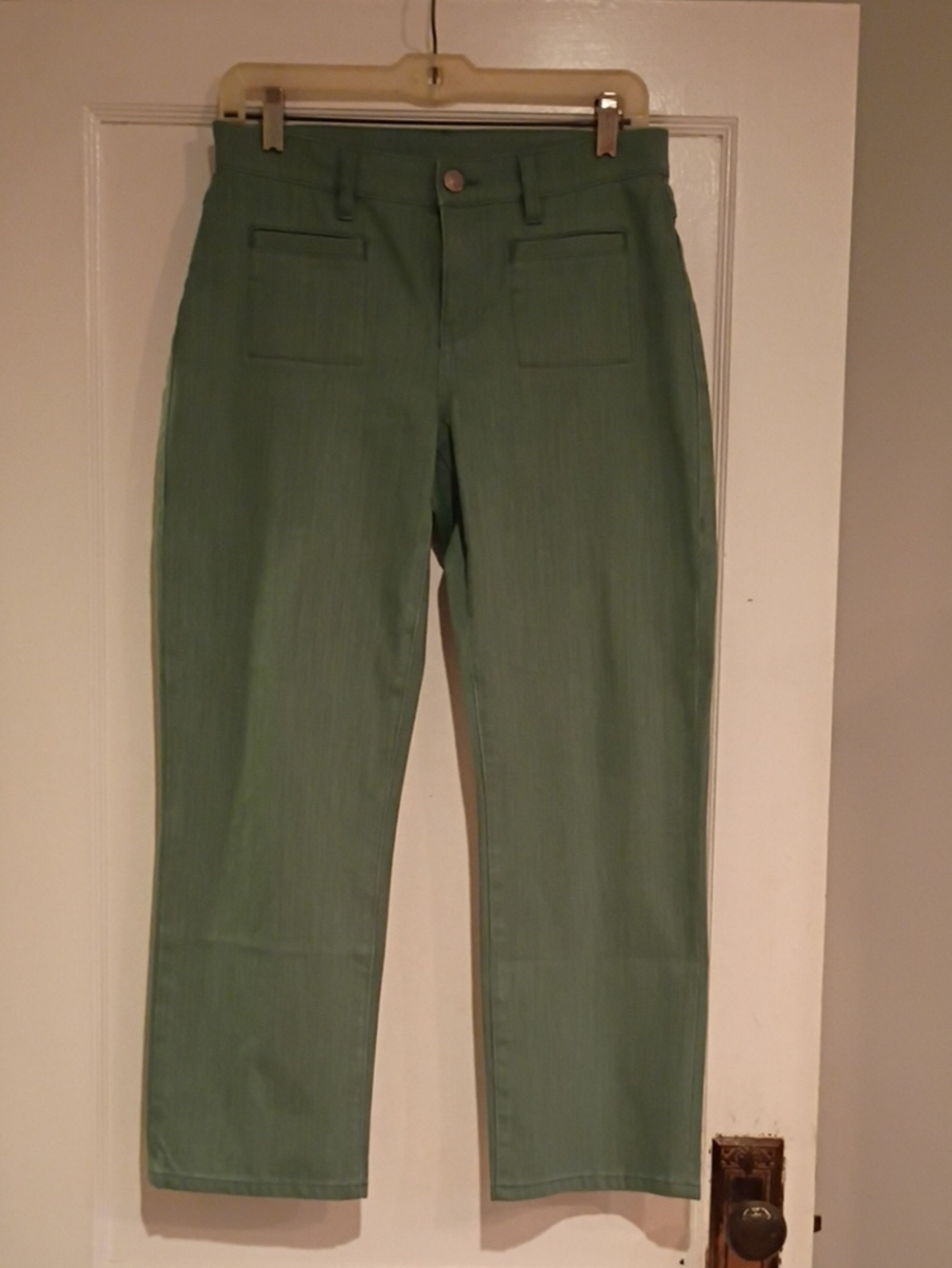 CAbi Green Straight-Leg Pants